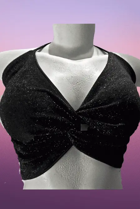 cropped top com brilho